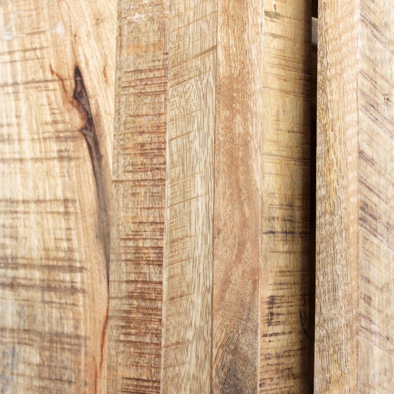 PETRA - mobile in legno di mango con 2 ante, 3 mensole e 3 cassetti