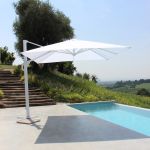 DRAX - ombrellone 3x4 m con palo laterale e telo in nylon