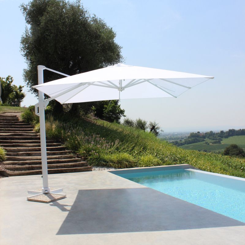 DRAX - ombrellone 3x4 m con palo laterale e telo in nylon
