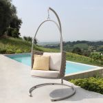 MATISSE - dondolo con struttura in allumino beige con corda beige