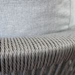 FRIDA - salotto outdoor in alluminio con schienale in corda