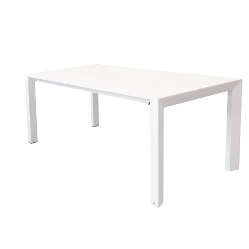 BRUNO - tavolo con struttura in alluminio verniciato bianco o antracite