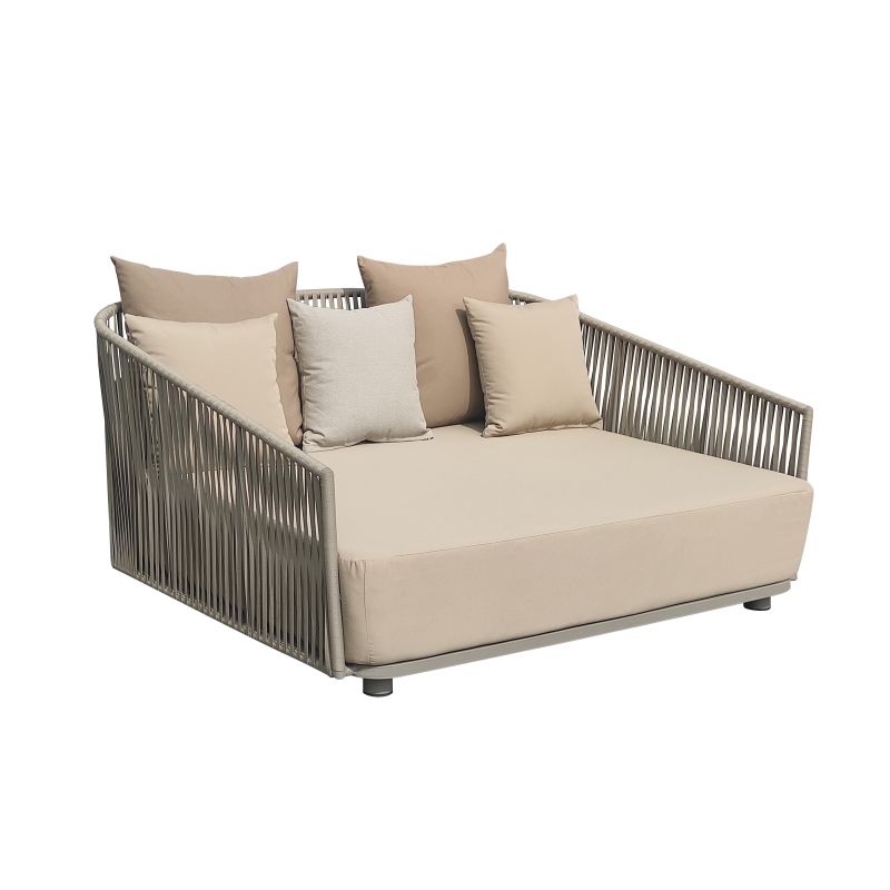 VELASCO - divano con struttura in alluminio verniciato taupe e fettucce in pvc