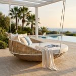 MARISMA - divano letto outdoor con struttura in alluminio verniciato taupe