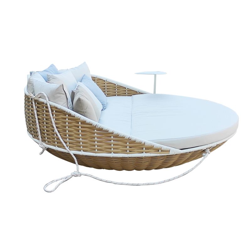 MARISMA - divano letto outdoor con struttura in alluminio verniciato taupe