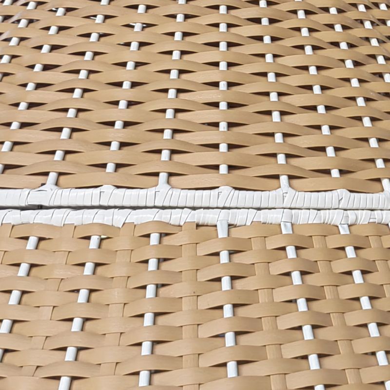 MELODIA - conchiglione con struttura in alluminio verniciato rivestito in rattan