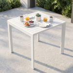 ALBEN - tavolo con struttura in alluminio 80 x 80