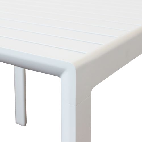 ALBEN - tavolo con struttura in alluminio 80 x 80