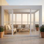 ALABASTER - laterale in policarbonato per pergola bioblimatica 4 m