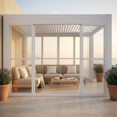 ALABASTER - laterale in policarbonato per pergola bioblimatica 4 m
