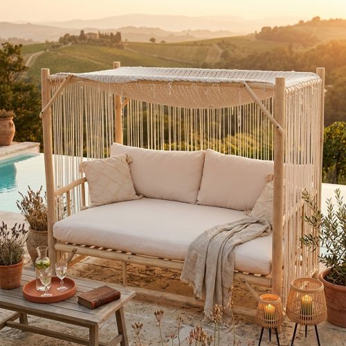 MONIQUE - gazebo letto con cuscini