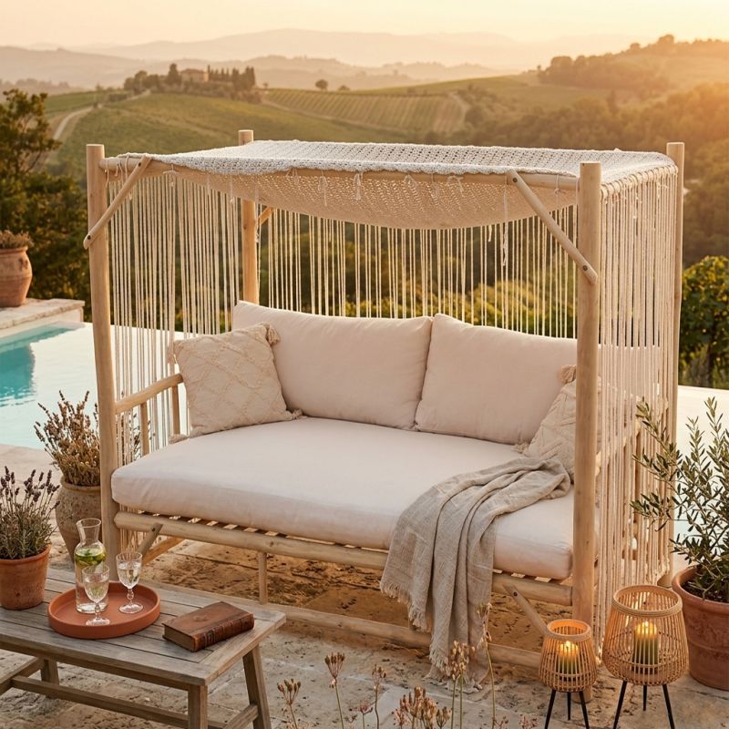 MONIQUE - gazebo letto con cuscini