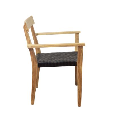 PAGAN - poltrona impilabile in teak e wicker