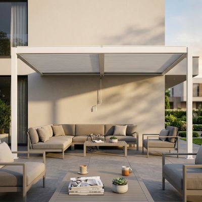 Pergola bioclimatica addossata 4 x 2,5 m