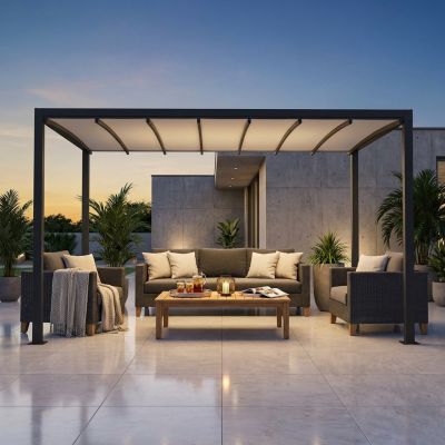 Pergola retrattile motorizzata con led 3 x 3