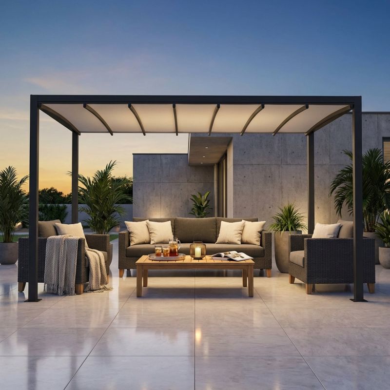 Pergola retrattile motorizzata con led 3 x 3