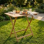 PIC-NIC - tavolo da giardino pieghevole salvaspazio in legno 60 x 100 cm