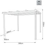 GLIS - gazebo da giardino in acciaio