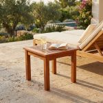 RIACO - tavolino quadrato da giardino in legno massiccio di acacia