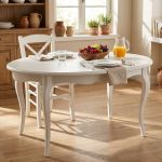 GRANT - tavolo da pranzo ovale allungabile in legno massello