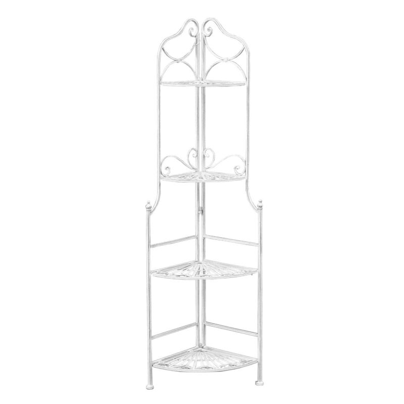 DOMINIQUE - scaffale 4 piani stile provenzale in ferro verniciato