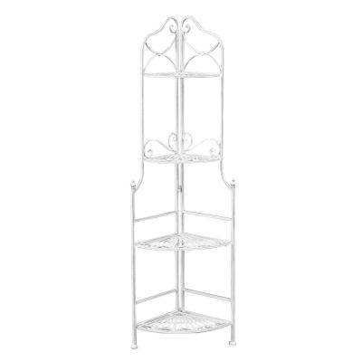 DOMINIQUE - scaffale 4 piani stile provenzale in ferro verniciato