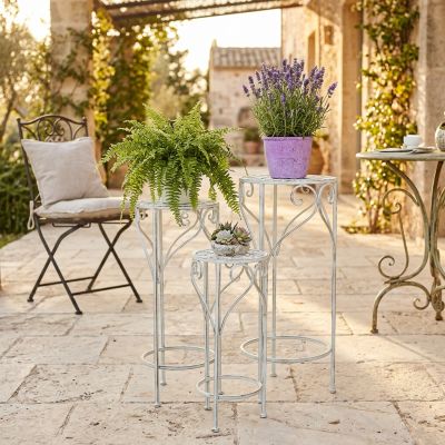 DORIAN - set di 3 fioriere tondo