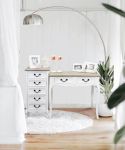 mobiletto con 2 cassetti in legno di paulownia shabby chic
