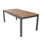 VIDUUS - set tavolo in alluminio e polywood cm 160/240 x 95 x 75 h con 6 poltrone Viduus