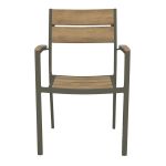 VIDUUS - set tavolo in alluminio e polywood cm 160/240 x 95 x 75 h con 6 poltrone Viduus