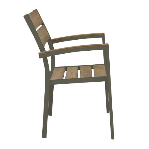 VIDUUS - set tavolo in alluminio e polywood cm 160/240 x 95 x 75 h con 8 poltrone Viduus