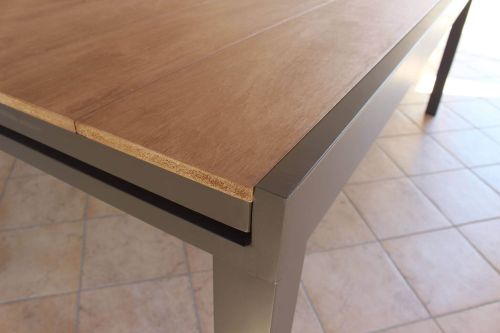 VIDUUS - set tavolo in alluminio e polywood cm 200/300 x 95 x 75 h con 6 poltrone Viduus