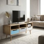 ADELINE - porta tv in legno colorato