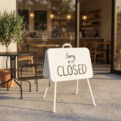 DOMINIC - cartello open close in acciaio