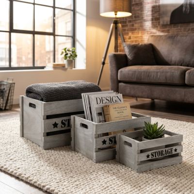 COOPER - set di 3 cassette in legno