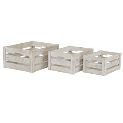 BRYSON - set di 3 cassette in legno