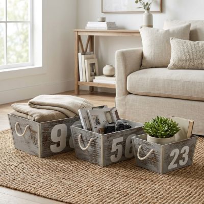 MAVERICK - set di 3 cassette in legno