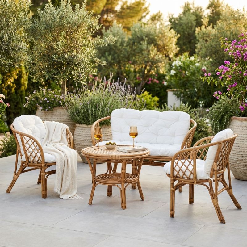 JERA - salotto da giardino in rattan