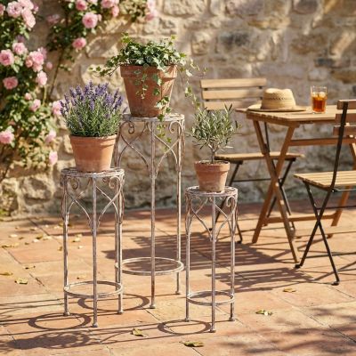 DORIAN - set di 3 fioriere tondo