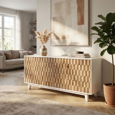 MATRIX - madia moderna con decoro in legno