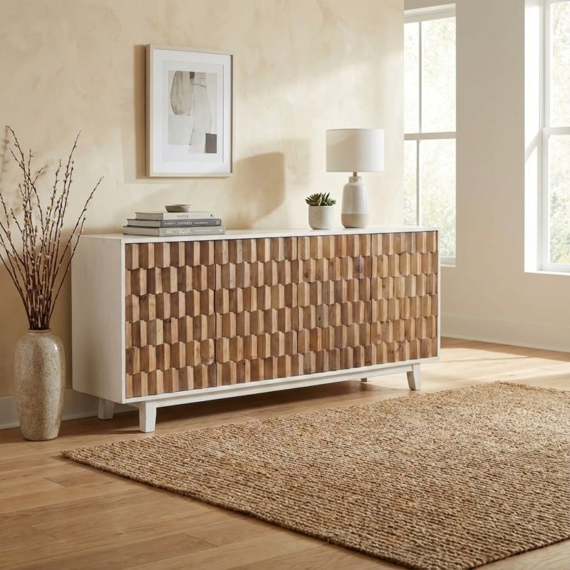 MATRIX - madia moderna con decoro in legno