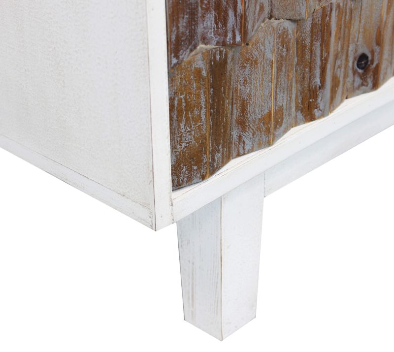 MATRIX - madia a tre ante con decoro in legno