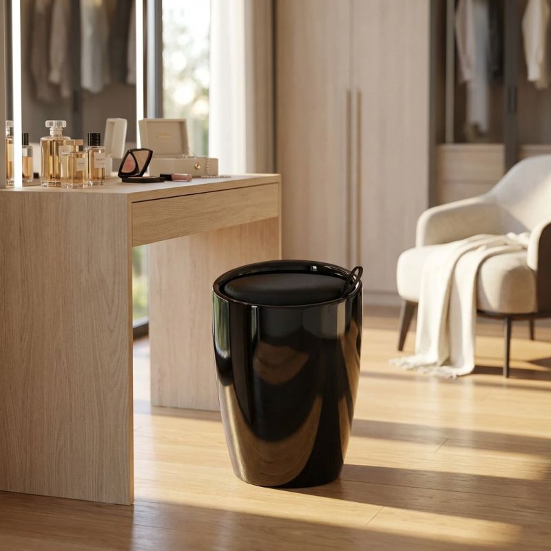 ALISEO - sgabello pouf in abs con cuscino