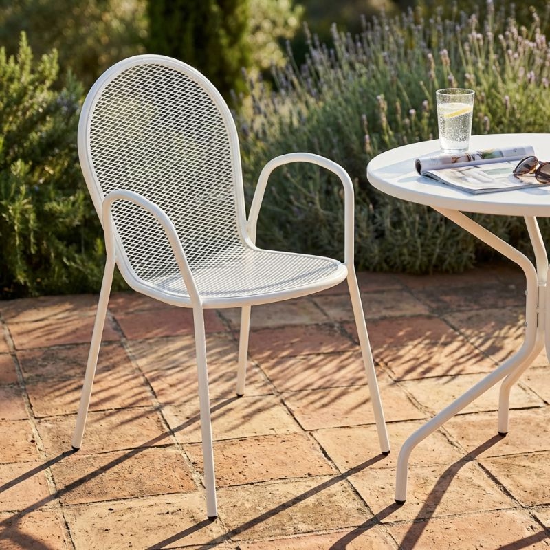 MARIS - poltrona da giardino impilabile in ferro