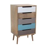 ADELINE - cassettiera cinque cassetti alta 83 cm