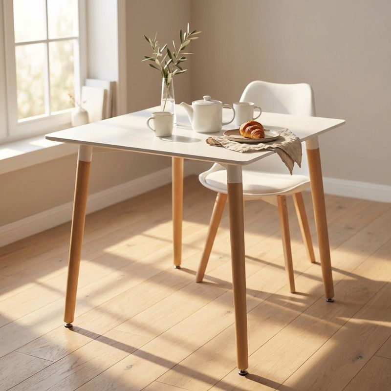 THOMAS - tavolo da pranzo scandinavo quadrato 80x80