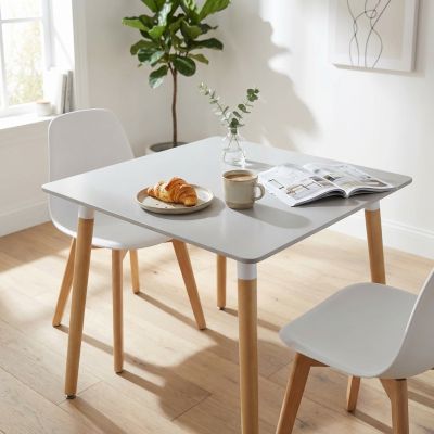 THOMAS - tavolo da pranzo scandinavo quadrato 80x80