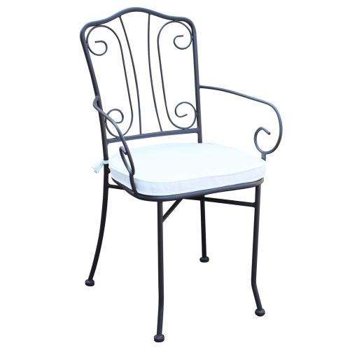VENTUS - set tavolo in ferro cm 80 x 80 x 74 h con 4 poltrone Ventus