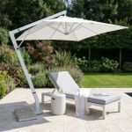 VICTOR - ombrellone da giardino decentrato metallo 3 x 4 m