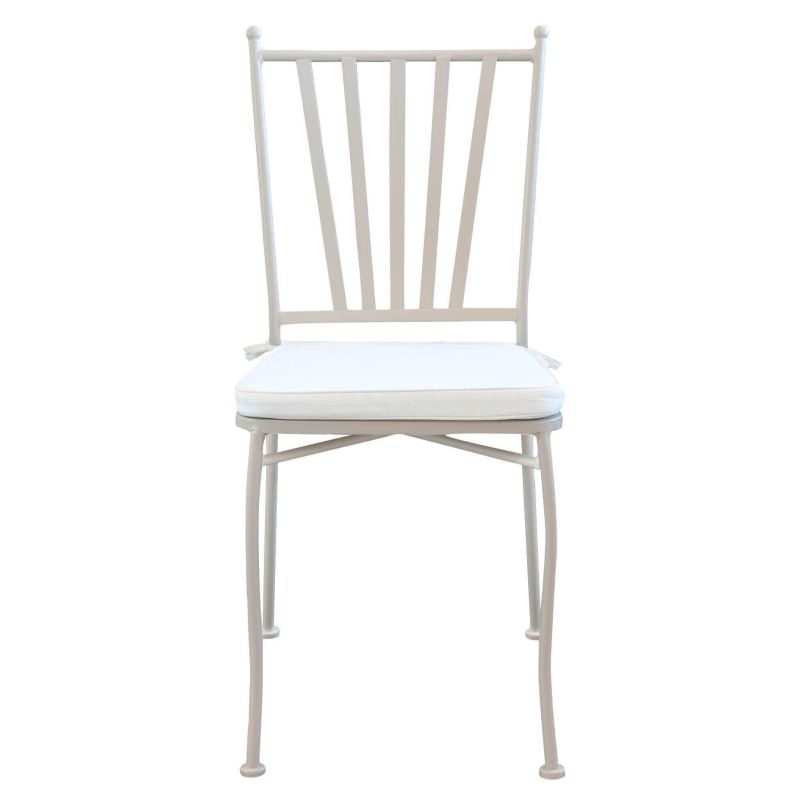 VENTUS - set tavolo in ferro cm 160 x 90 x 74 h con 6 sedie Ventus